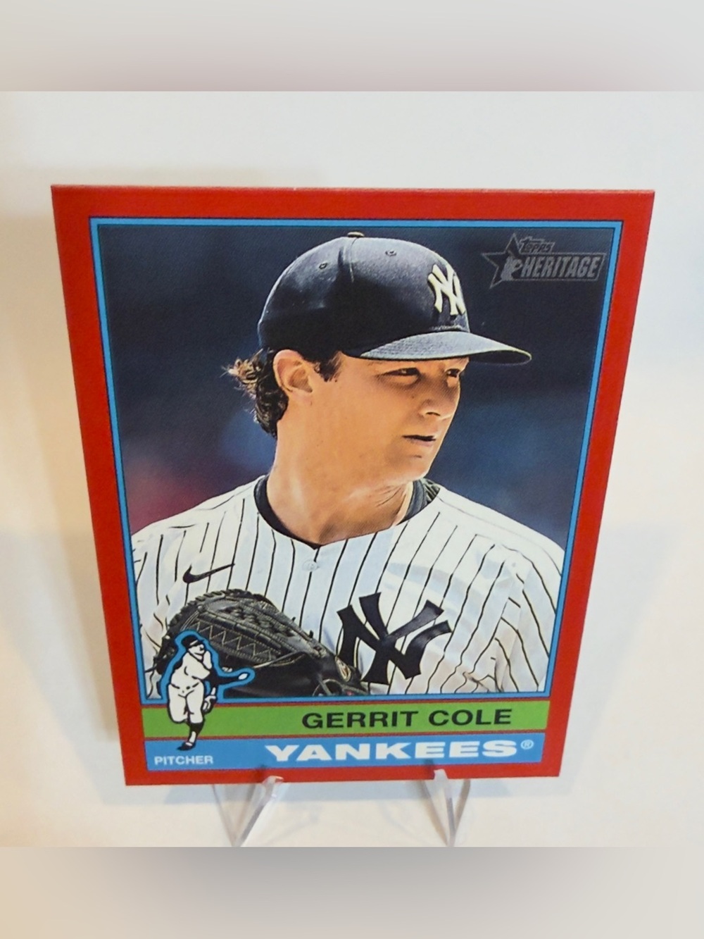 2025 # 394  Gerrit Cole New York Yankees Topps Heritage Baseball- Red Border